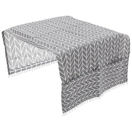Grey Geometric Fridge Cover 51x22 Inch Single Door Dust Protector
