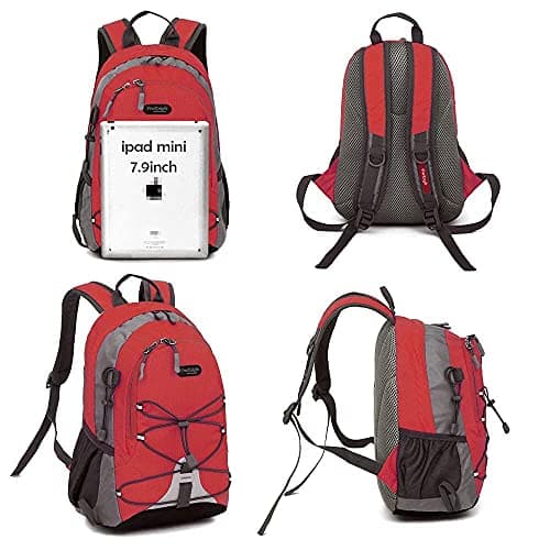 Bseash 10L Small Hiking Backpack for Kids Ages 3-6 Girls Boys Under 4 feet, Mini Waterproof Outdoor Sport Travel Camping Daypack (Red) — view 6