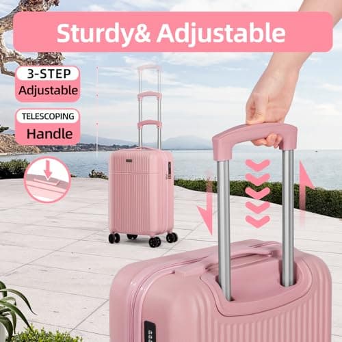 Tavoxda 24 Inch Medium Luggage, ABS Hard Shell Travel Suitcase for Holiday — view 6