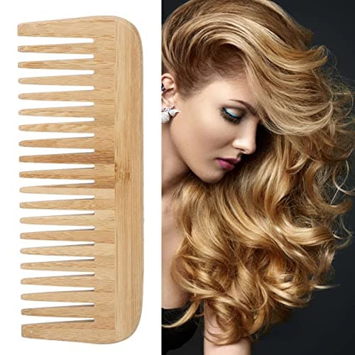 Sorandy Wide Tooth Bamboo Comb Flexible Safe Hair Comb for Women Home Travel, Portable — view 5