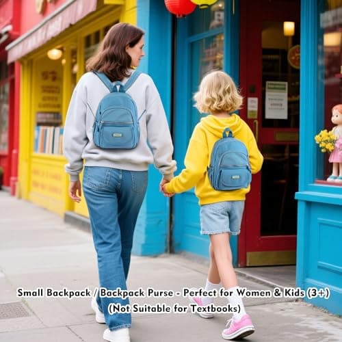 AOTIAN Mini Backpack for Women, Lightweight Sturdy Nylon Small Daypack — view 6