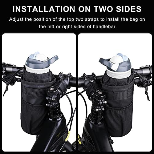 Rhinowalk Bike Handlebar Water Bottle Holder Bag Bicycle Front Insulated Stem Bag Drink Cup Holder — view 4
