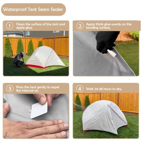 WAN2TLK 120ml Tent Seam Sealer, Repair Damaged/Seam Sealer Tent Fabric, Restore the Waterproof Barrier, for Camping/Hiking/Outdoor Gear - Clear — view 4