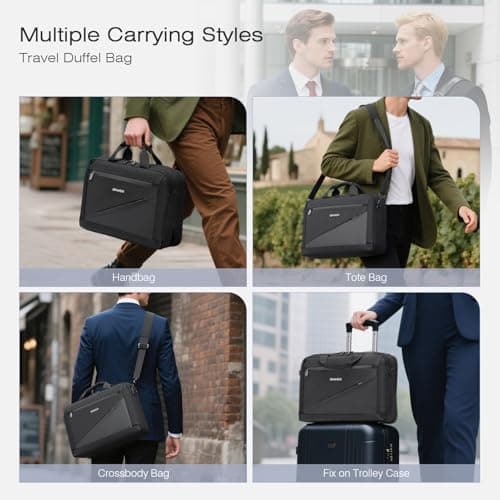 SPAHER 15,6 Inch Mens Laptop Bag Briefcase for Men Women Large Business Work Laptop Handbag Shoulder Office Bag for Mens Laptop Messenger Bag with Removable Shoulder Strap Black — view 4