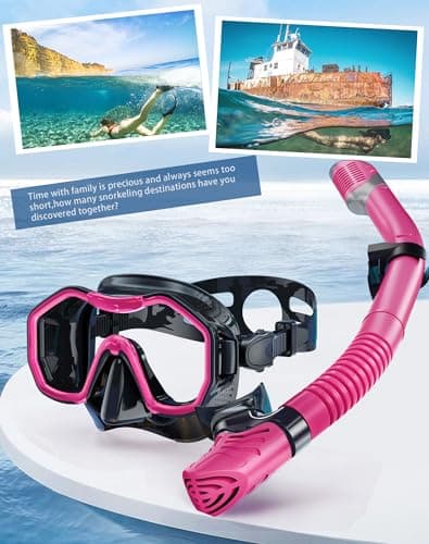 Lealinga Snorkel Set Adults 2Pack, Panoramic View Snorkel Mask — view 5