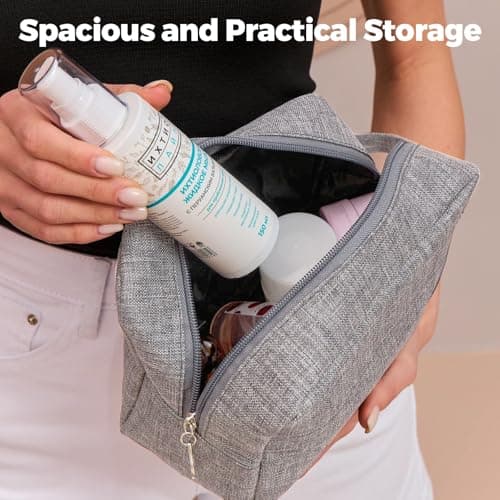 KOOSREEL Travel Toiletry Bag for Men and Women, Portable Travel Wash Bag Water-Resistant Shaving Bag Makeup Bag with Handle Dopp Kit for Toiletries Accessories Cosmetics Brushes — view 2