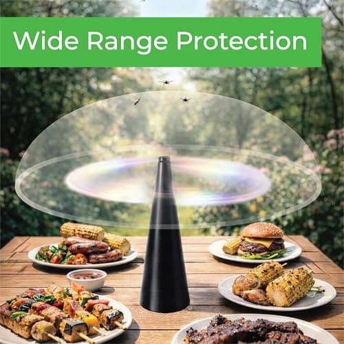 Fly Repellent Fan Twin Pack Portable Tabletop Fly Deterrent Fans for Indoor Outdoor Dining BBQ Kitchen Picnic Battery Operated Food Protection — view 4
