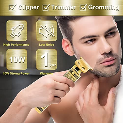 Beard Trimmer Hair Clippers Men T-Blade Cordless LCD Metal Grooming Kit — view 4