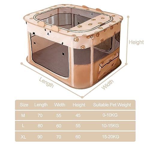 Foldable Pet Playpen Portable Kennel Cage for Puppy Dog Kitten Cat — view 2