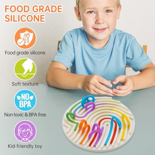 NiToy Silicone Sensory Busy Board, Montessori Travel Fidget Toy — view 4