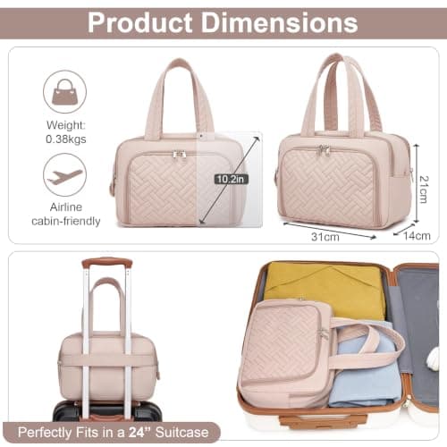 Kono Large Travel Toiletry Bag for Women, Makeup and Wash Bag — view 4