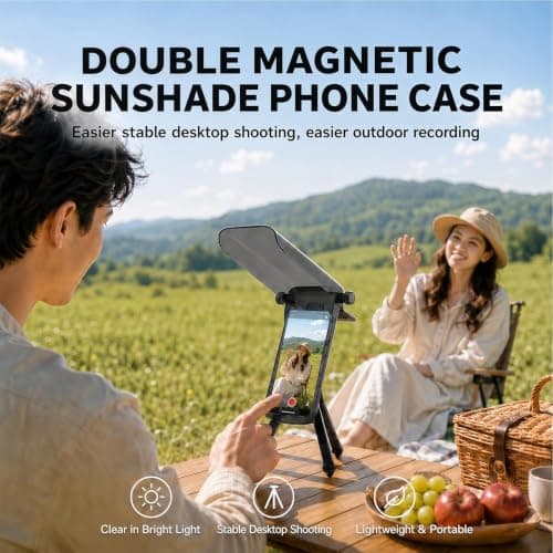 Magnetic Quick-Release Antiglare Smartphone Shield Cover - Phone Shade — view 4