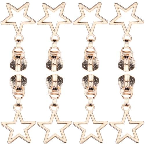 Parliky 10pcs Metal Zipper Pull Charms for Luggage Bags Zipper Replacement Repair Kit for Jackets Dresses Accessories for Backpacking Travel