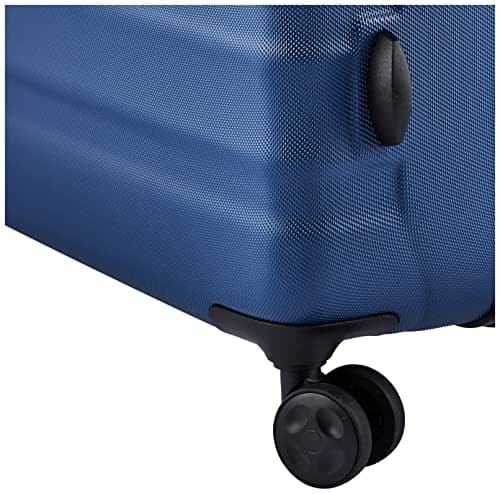 Amazon Basics Hard Shell Large Suitcase - Expandable ABS Travel Luggage with 4 Double Spinner Wheels - Scratch Resistant and Lightweight Construction - 78 x 52.6 x 32cm - Navy Blue — view 4