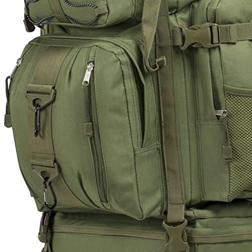 Andes Adtrek Olive Green 120L Hiker Backpack Extra Large Hiking/Camping Luggage Rucksack — view 6