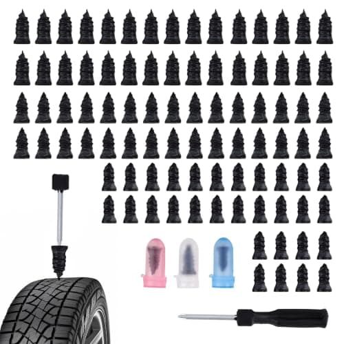 Ajsdvog 90Pcs Tyre Repair Kit 30L+30M+30S Rubber Nails Puncture