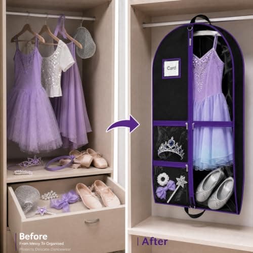 Dance Costume Bag, 40 inch Costume Bags for Dancers, Hanging Dress Bags — view 6