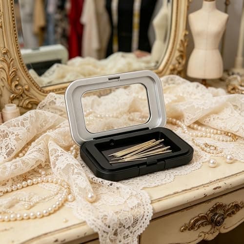 Magnetic Pin Holder, Needle Case with Clear Lid for Home and Travel — view 6