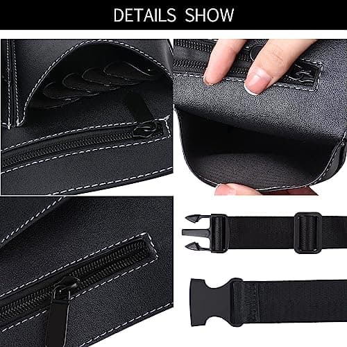 ieron Professional Scissor Bag, Beauty Hairdressing Pouch Barber Leather Waist Pouch, Salon Shoulder Organizer Kit Grooming Hair Stylist Scissor Holder Tool Bag — view 3