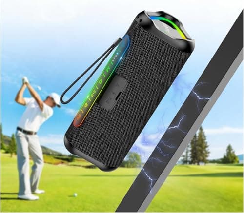 Hupoaf Magnetic Golf Bluetooth Speaker, 20W Loud Stereo Sound, 24H Playtime