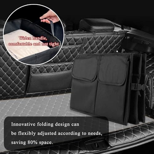 Car Boot Organiser for Lexus ES 250/ES 300 / ES 330/ES 350/ES 300h/ES 350h, with Handle & Partition Collapsible Boot Organise Travel, Groceries & Everyday Use — view 4