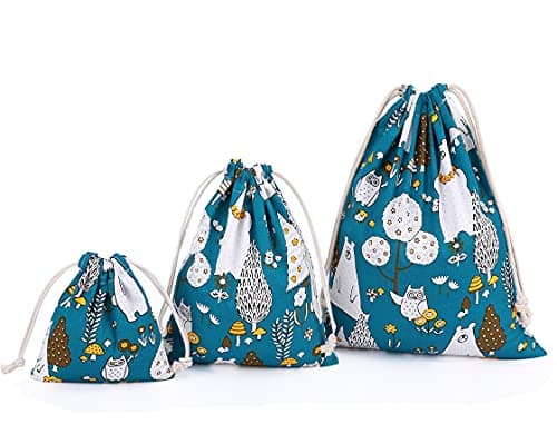 Amoyie Cotton Drawstring Bag, Storage Bag for Toys, Travel Pouch Kids, 6pcs — view 2