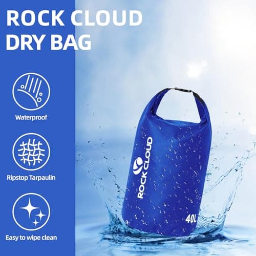 ROCK CLOUD Dry Bag Waterproof 10L Dry Sack for Kayaking Rafting Boating Beach Surfing Swimming Canoe Camping Hiking Fishing Ski — view 2