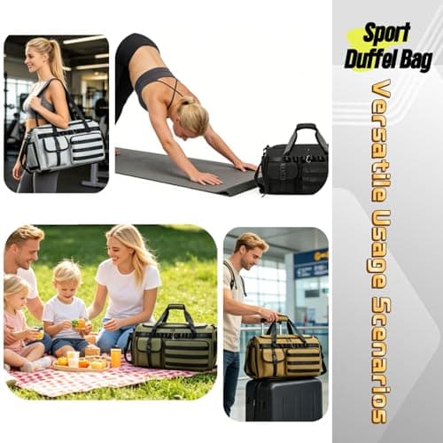 Military Tactical Holdall Gym Bag for Men and Women, 3 in1 Sports Duffle — view 6