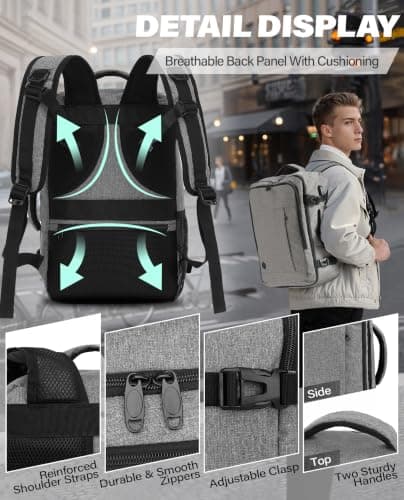 VANKEV 40x20x25 Ryanair Cabin Bag Underseat Travel Backpack Hand Luggage — view 5