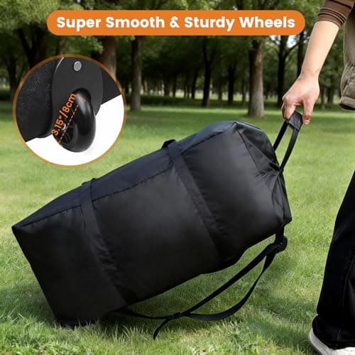 Teamkio 2-Pack Travel Duffle Bag with Wheels, 92L Holdall Luggage Bags — view 4