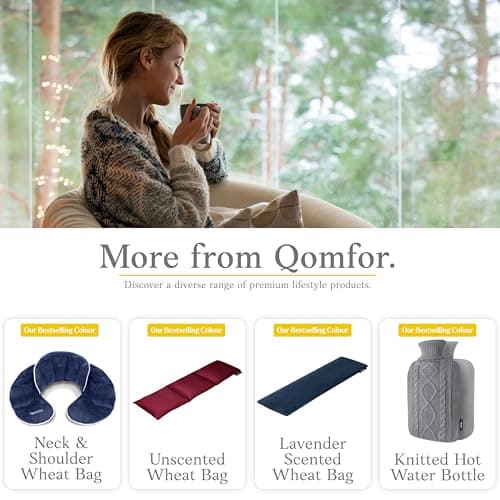 Hot Water Bottle - with Soft Premium Knitted Cover - Burgundy, 2L - Heating Pad for Menstrual Cramps and Period Comfort - Bed Foot Warmer - Hot & Cold Compress for Back, Stomach, Neck Pain Relief — view 6