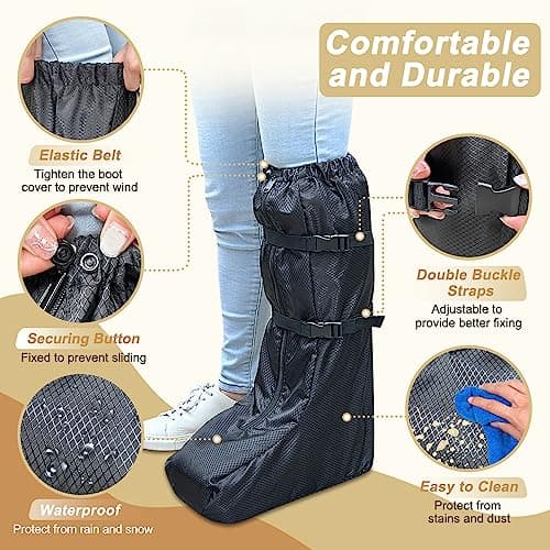 Mybow Walking Boot Cover, Medical Fracture Cast Boot, Tall Orthopedic Walking Shoe Protector for Men Women, Air Walker Foot Protectors for Outdoor, Rain & Snow Foot Protector with Upgraded Sole — view 4