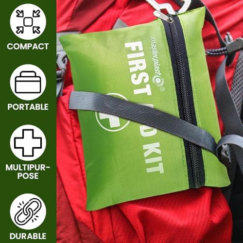 Compact First Aid Kit 24 Piece Emergency Medical Set with Plasters Bandages and Essentials Portable First Aid Kit for Home Office Car Travel Camping Workplace Outdoor Safety — view 4