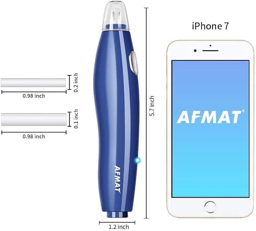 AFMAT Electric Eraser for Artists with 140 Refills, Rechargeable Electric Rubbers for Artists,2 Sizes,Automatic Portable Pencil Eraser for Drafting,Painting, Sketching, Detailer Tool-Blue EE15 — view 5