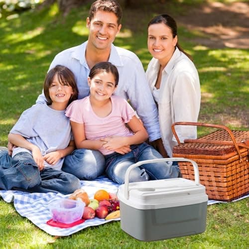 Car Cooler Handle Leakproof Ice Chest Lunch Box Food Drink Beverages — view 2