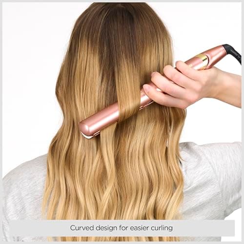BaByliss Rose Gold Hair Straighteners - Ceramic Plates for Smooth Styling, Multi-Voltage Worldwide use, Ultra-Fast 15 Second Heat Up, 3 Heat Settings Up to 235°C, 2598U — view 3