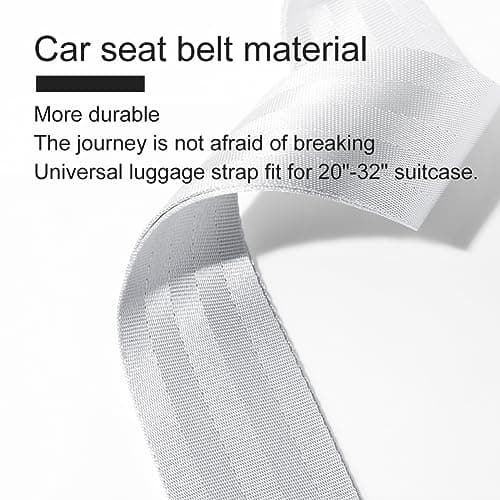 Veki Cross Luggage Straps Set TSA Approved with Lock, Silver grey, 2pcs — view 4