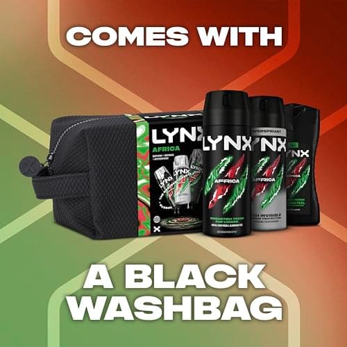 Lynx Gift Set Africa Washbag with a body wash, a body spray, an anti-perspirant and a Washbag perfect for any occasion 3 piece — view 6