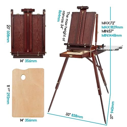 MEEDEN French Plein Air Easel : Holds Canvas up to 34" Art Easel Stand — view 2