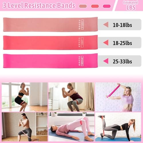 Pilates Ring Set, 14Inch Magic Circle, 9 inch Exercise Ball, 3 Resistance Bands (10/20/30 lbs), Home and Travel Pilates Equipment Kit for Toning, Strength & Flexibility — view 5