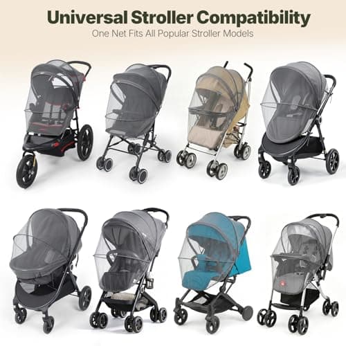 Orzbow Mosquito Net for Pram, Two-Way Zippers for Easy Access — view 6