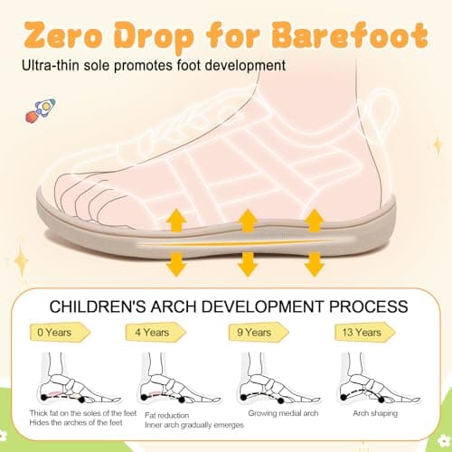 JOINFREE Toddler Girls Shoes Wide Toe Walking Shoes Dark Pink — view 5
