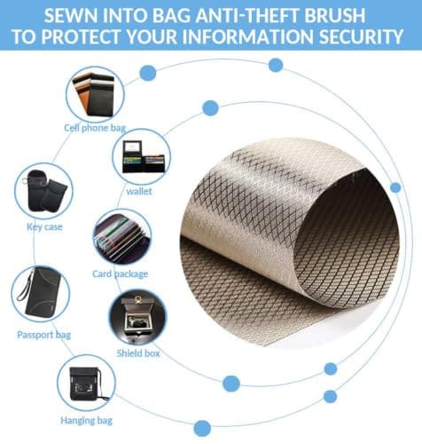 EMF Blocker Material Faraday Fabric-EMI RFID/RF Shielding Material Fabric Nickel Copper Fabric WiFi and Cell Signal Blocking for RF,EMI,WiFi,Military Grade Tent Fabric,Blanket,silver-1x1.1m — view 5