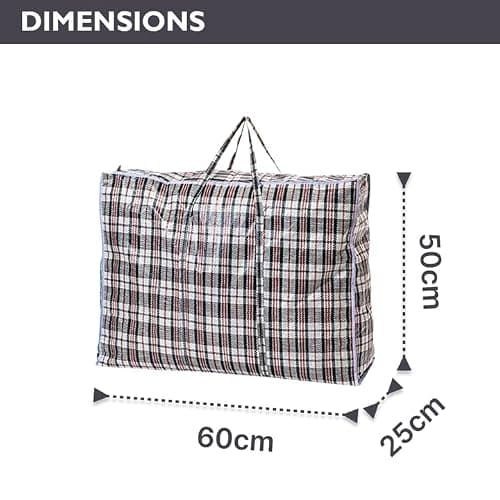 10 PACK VIROSA Extra Value Large Strong and Durable Laundry Bags 60 X 50CM | Ideal for Laundry/Moving House/Shopping/Storage | Reusable Jumbo Zip Bags (One Size, 10, count) — view 2