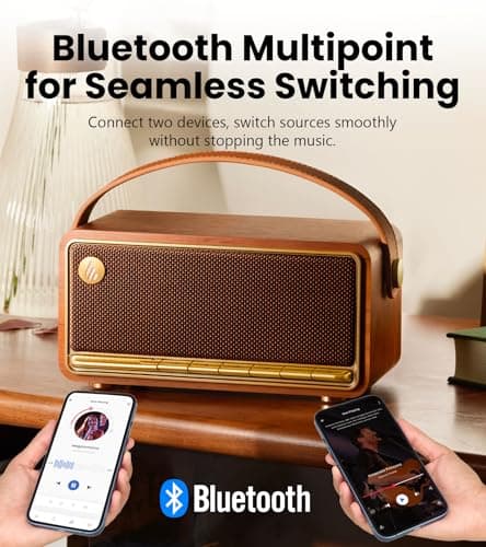 Edifier MP330 Portable Bluetooth Speaker with Hi-Res Audio, 40W RMS, Brown — view 5