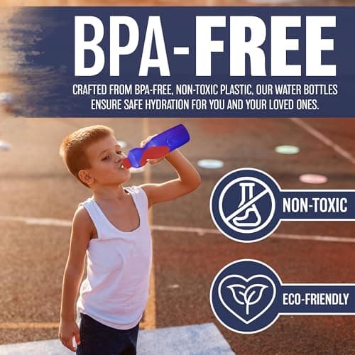 4 x 550ML PRIMA SPORTS WATER BOTTLE GYM DRINKS SCHOOL HOME OFFICE HYDRATION CYCLING HIKING RUNNING Drinking JOGGING Adults Children Kids Daily Use Fitness Outdoor BPA FREE PLASTIC Non-Toxic UK — view 2