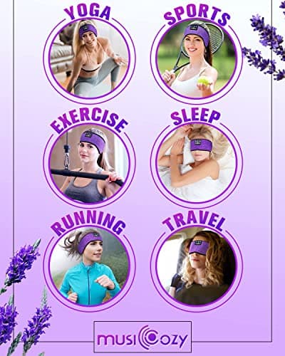 MUSICOZY Sleep Headphones for Side Sleepers, Breathable Bluetooth Headband — view 6