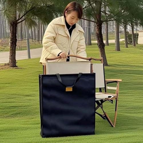 Teruyol Folding Chair Storage Bag with Multi Tool Organizer Folding Chair Bag Heavy Duty Camping Chair Bag Foldable Overnight Bag Suitable for Travel Camping, 57cmx16cmx68cm — view 5