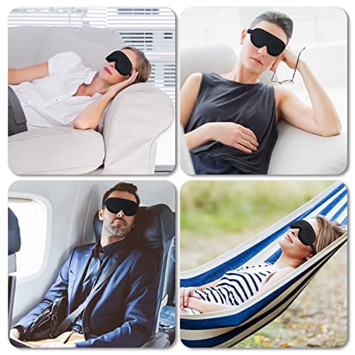 SUSNUAN Sleep Eye Mask, 3D Contoured Sleep Mask Light Blocking Sleep Mask for Women and Men, Soft and Comfortable Night Eye Blinder, Suitable for Travel, Lunch Breaks, Sleeping, Meditation (Purple) — view 6