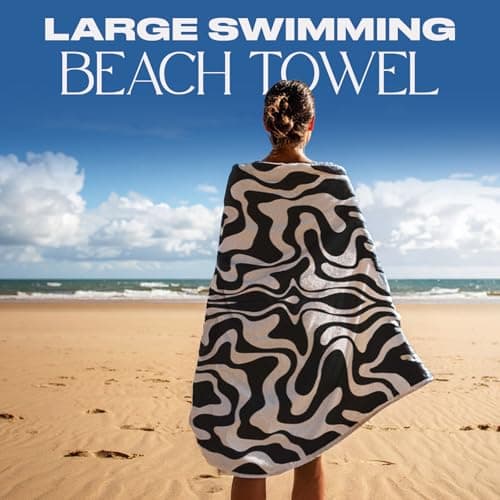Dreamscene Large Beach Towel Ombre Print, Soft Quick-Dry Lightweight Microfibre Beach Towel For Adults & Kids Swimming Towel For Holiday Essentials, Multi-71x152cm — view 2